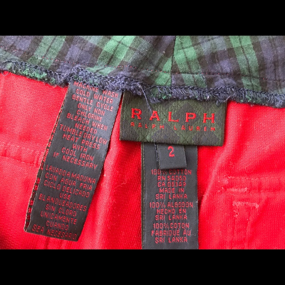 NWOT Ralph Lauren red shorts size 2 button closure - Picture 4 of 4